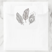 Intriciteit damestuel vierkante sticker (Tas)