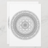 Intriciteit Mandala Black Lines Coloring Sjabloon (Voorkant / Achterkant)