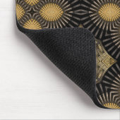 Intriciteitspatroon zwart en goudgeometrisch patro muismat (Hoek)