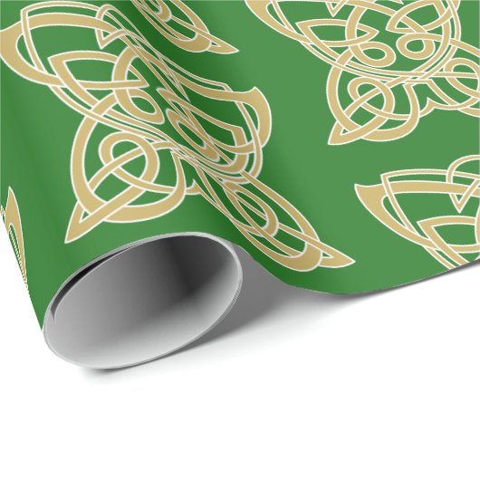 Intrict Gold Celtic Butterfly Pattern Cadeaupapier (Rol Hoek)