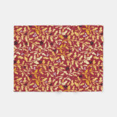 Intrict goud- en rood holly-patroon fleece deken (Voorkant (Horizontaal))