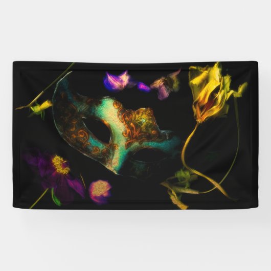 Intrige met een Venetiaans masker Banner (Horizontaal)
