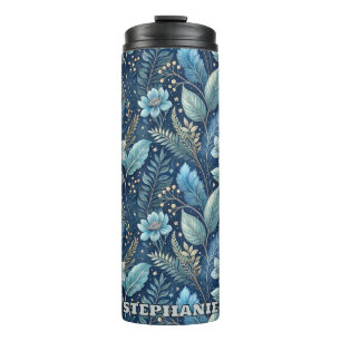 Intrigerend Blauw & Groen Botanisch - Sterrenachti Thermosbeker