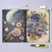 intrigerende Fantasy Gothic Bloemen Decoupage Tissuepapier (Craft)