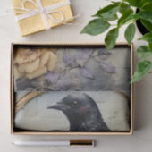 Intrigerende Fantasy Gothic Raven & Florals Tissuepapier (Geschenk)