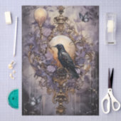 Intrigerende Fantasy Gothic Raven & Florals Tissuepapier (Craft)