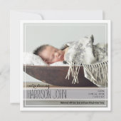 Intro classique | Blue Dots Baby Faire-part (Devant)