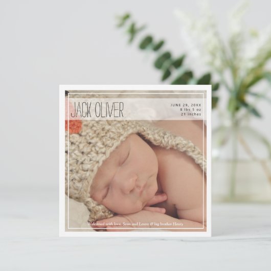 Intro classique | Faire-part bébé (Debout devant)