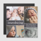 Introductie van Baby Chalkboard met aangepaste fot Magnetische Uitnodiging (Voorkant / Achterkant)