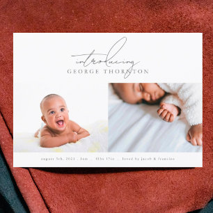 Introductie van baby fotocollage baby Birth Aankondiging