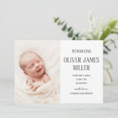 Introductie van Baby Geboorte Aankondiging Fotocol (Staand voorkant)