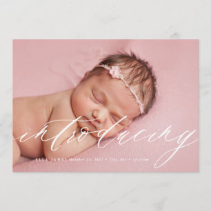 Introductie van Baby Geboorteaankondiging // Wit Aankondiging