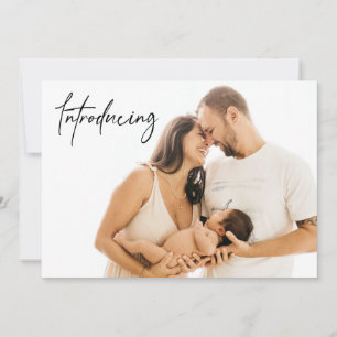Introductie van Baby shower BOY Birth Custom foto' Bedankkaart