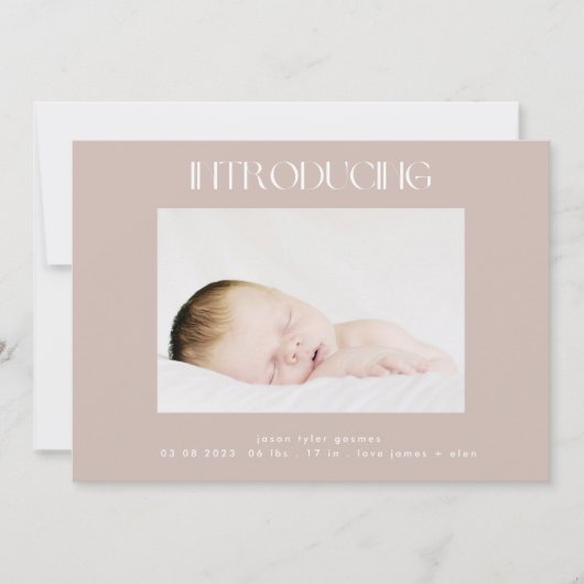 introductie van beige simpel minimaal twee foto-ba aankondiging (Voorkant)