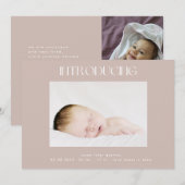 introductie van beige simpel minimaal twee foto-ba aankondiging (Voorkant / Achterkant)