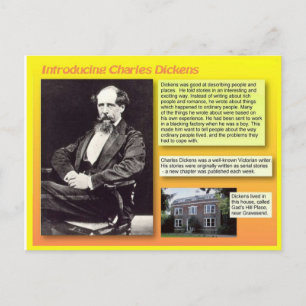 Introductie van Charles Dickens Briefkaart