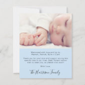 Introductie van de aankondiging van de blauwe gebo (Achterkant)