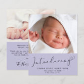 Introductie van de aankondiging van de Paarse gebo (Voorkant / Achterkant)