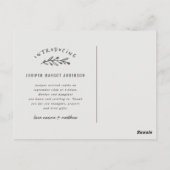 Introductie van de geboorteaankondiging van de fot briefkaart (Achterkant)