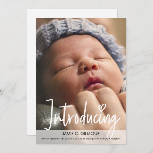 Introductie van de Nieuwe Aangepaste Foto van het Bedankkaart (Voorkant / Achterkant)