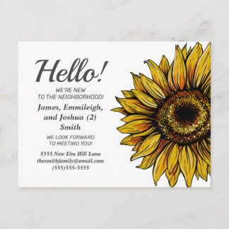 Introductie van de Rustic Sunflower New Nabors Briefkaart