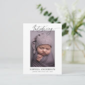 Introductie van de scriptfoto Birth Aankondigingskaart (Staand voorkant)