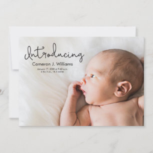 Introductie van de tweede babyjongetfoto van Scrip Aankondiging