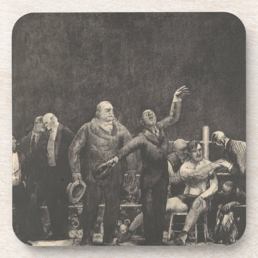 Introductie van John L. Sullivan - George Bellows Bier Onderzetter (Voorkant)