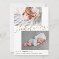 Introductie van Multi Photo Gold Script Birth