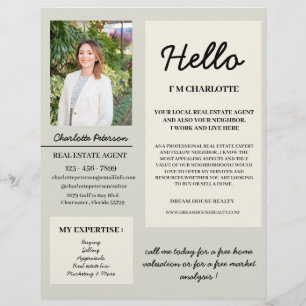 Introductie van onroerend goed Boerderij Promotie Flyer