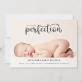 Introductie van Perfection Simple Script Photo Bir Aankondiging (Voorkant)