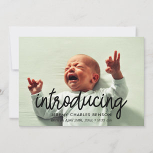 Introduction - carte photo faire-part de naissance