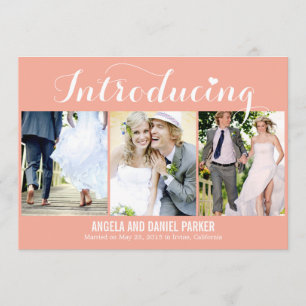 Introduction douce Faire-part Mariage - Pêche