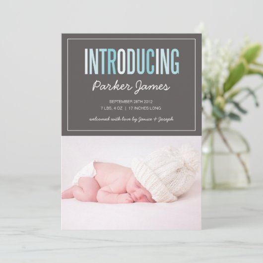 INTRODUCTION | FAIRE-PART DE NAISSANCE (Debout devant)