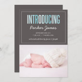 INTRODUCTION | FAIRE-PART DE NAISSANCE (Devant / Derrière)