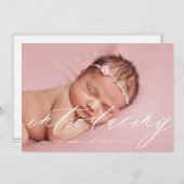 Introduction Faire-part de naissance bébé // Blanc (Devant / Derrière)