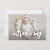 INTRODUCTION | faire-part de naissance de script g (Devant)