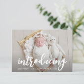 INTRODUCTION | faire-part de naissance de script g (Debout devant)