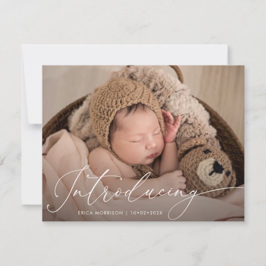 INTRODUCTION | faire-part de naissance de script s (Devant)