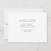 INTRODUCTION | faire-part de naissance de script s (Dos)