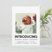 Introduction - faire-part de naissance moderne (Debout devant)