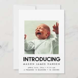 Introduction - faire-part de naissance moderne