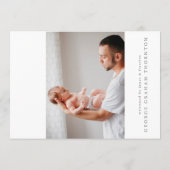 introduction faire-part de naissance photo simple (Dos)
