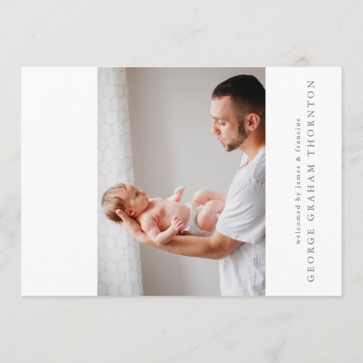 introduction faire-part de naissance photo simple (Dos)