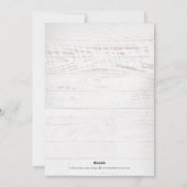 Introduction rustique Faire-part de naissance bébé (Dos)