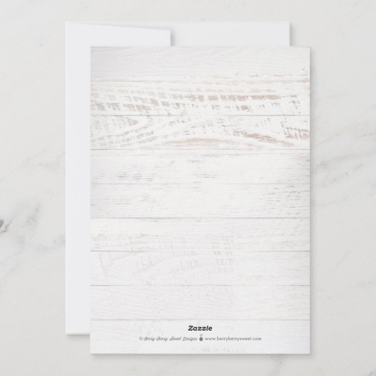 Introduction rustique Faire-part de naissance bébé (Dos)