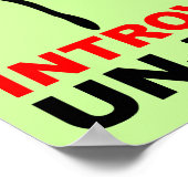Introverses Ununite Funny Poster Signe (Coin)