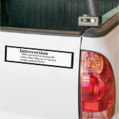 Introversiedefinitie 2020 Versie Bumpersticker (Op Truck)