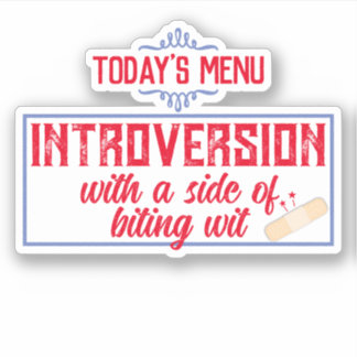 Introvert anti sociale eenling bijten met sarcasme sticker