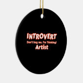 Introvert Artiest Keramisch Ornament (Rechts)